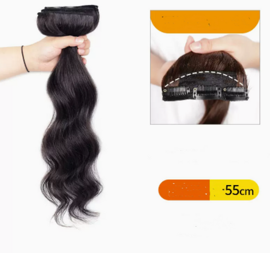 Color: 2Natural color 55cm - Women's Hairpiece Hairpiece Extension
