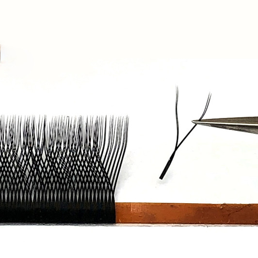 style: 0.05D, Size: 10mm - YY Semi-finished Eyelashes 3D Flowering Eyelashes Semi-finished Eyelashe