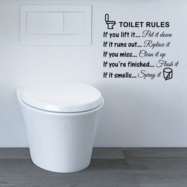 Funny Toilet Seat Sofa Chair Wall Stickers Bathroom Home Decoration