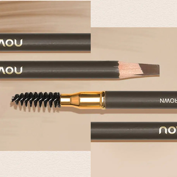 Color: Orange - Waterproof Eyebrow Pen with Brush 7 Colors Natural Lasting Non-caking Eyebrow Penci