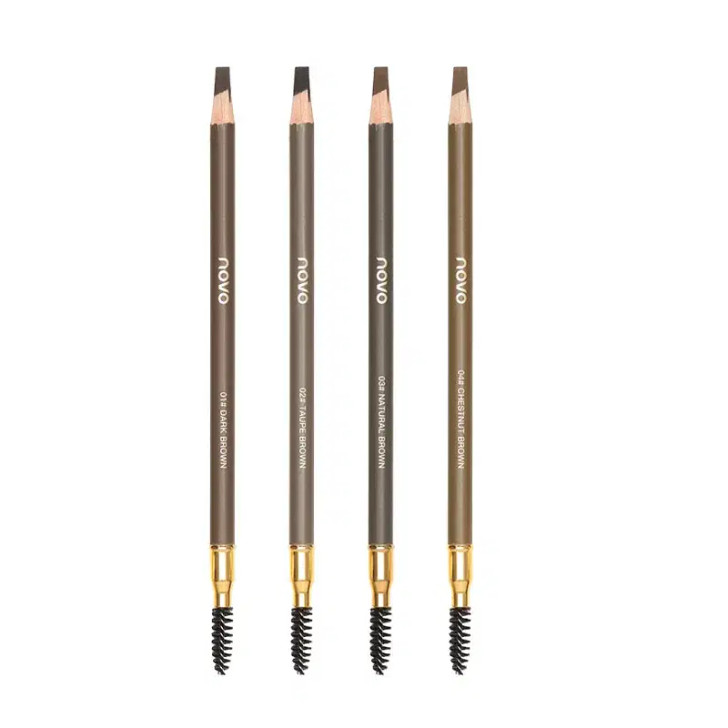 Color: Orange - Waterproof Eyebrow Pen with Brush 7 Colors Natural Lasting Non-caking Eyebrow Penci