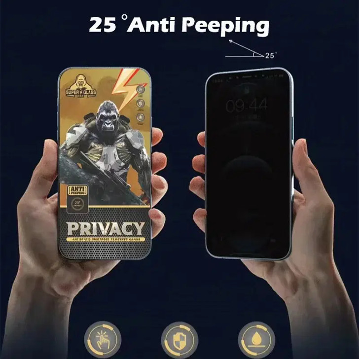 Color: CRIMSON, Bundle: 4 pieces, Material: pet - King Kong Gorilla Privacy Screen Protector For iP