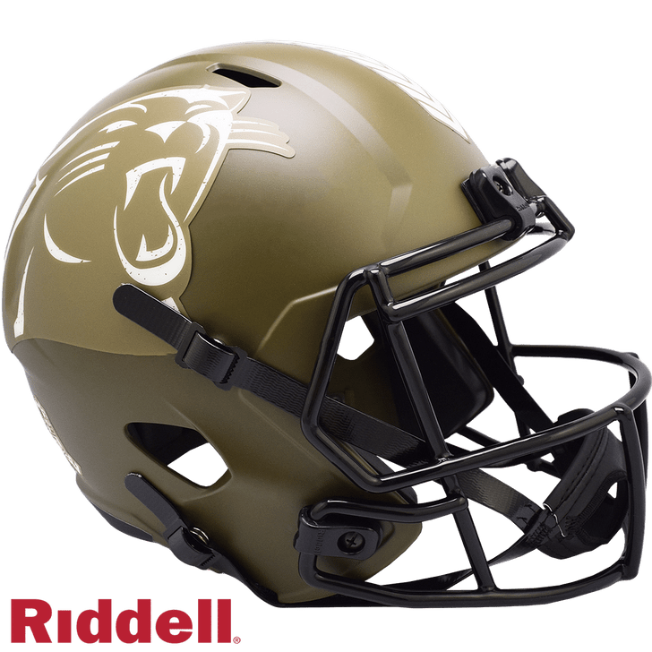 Carolina Panthers Helmet Riddell Replica Full Size Speed Style Salute To Service