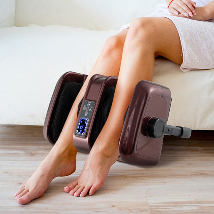 Foot and Calf Massager with Heat Shiatsu Deep Kneading Rolling Smart Electric Leg Massager-Red - Co