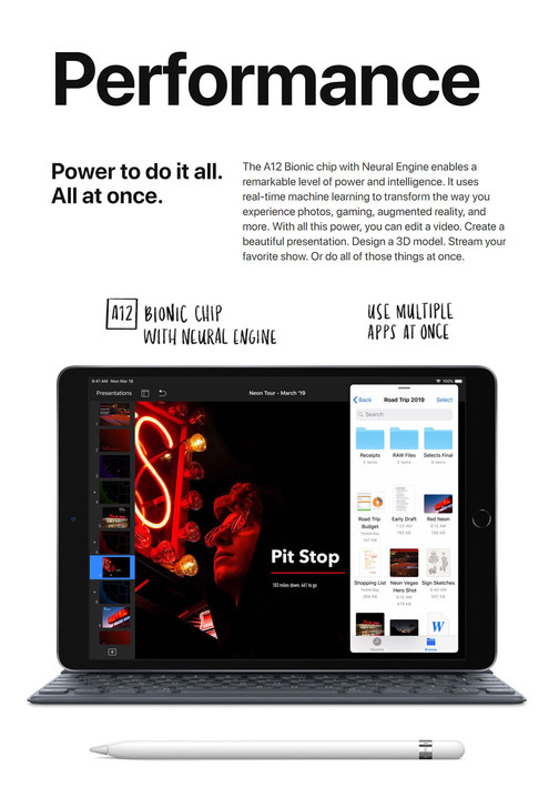 Original Apple iPad Air 10.5-inch (  A12 Chip TouchID Super Portable IOS Tabl K484-PCO_007MQWWJ