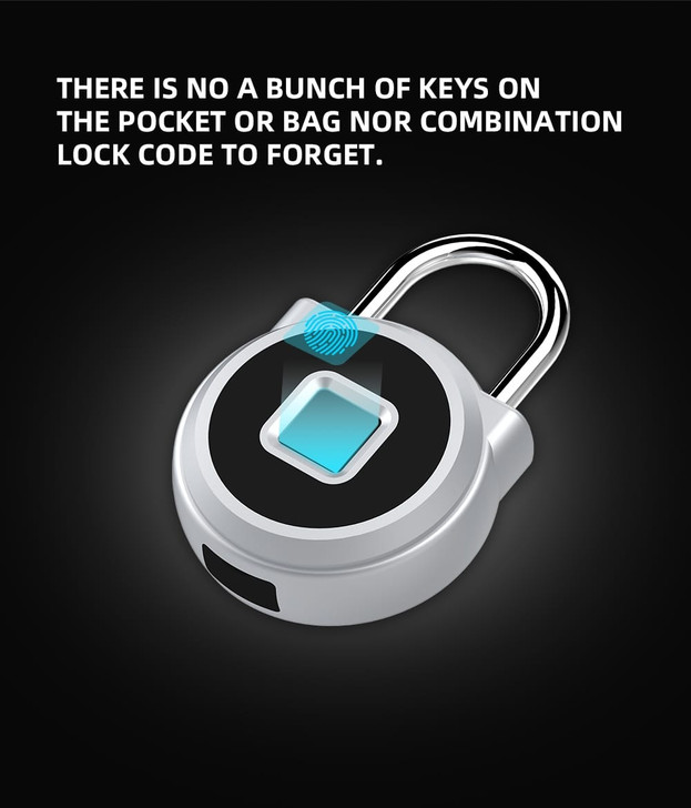 P10 Mini Smart Keyless Fingerprint Lock Waterproof Inteligente Anti-Theft Security Padlock Door Lug