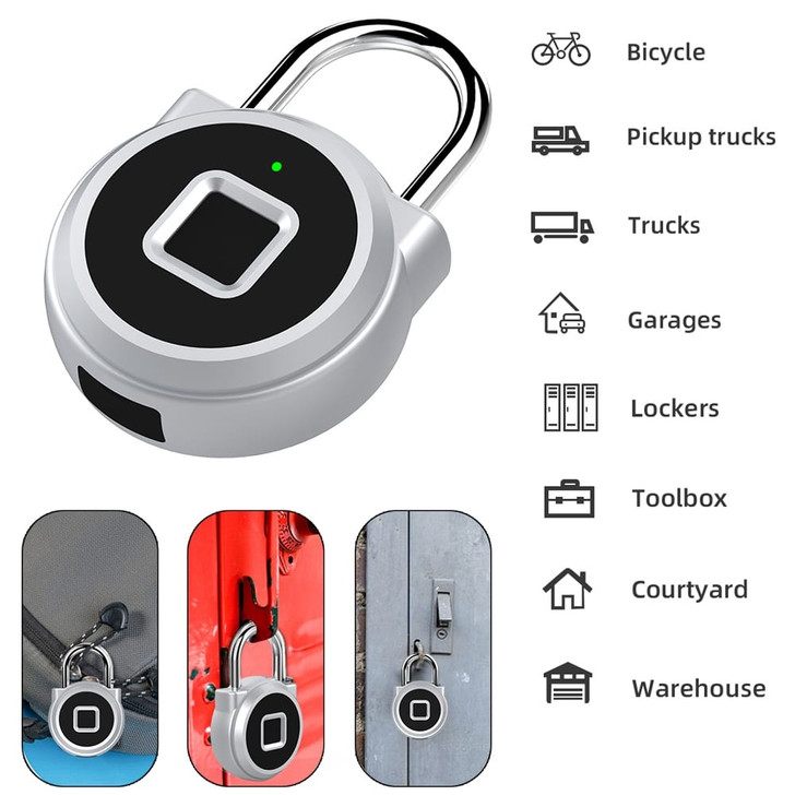 P10 Mini Smart Keyless Fingerprint Lock Waterproof Inteligente Anti-Theft Security Padlock Door Lug