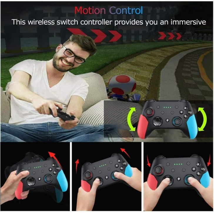 PC Wireless Bluetooth Game Switch Handle Gamepad Continuous Viberation Game Joyst K484-PEL_0I21VURV