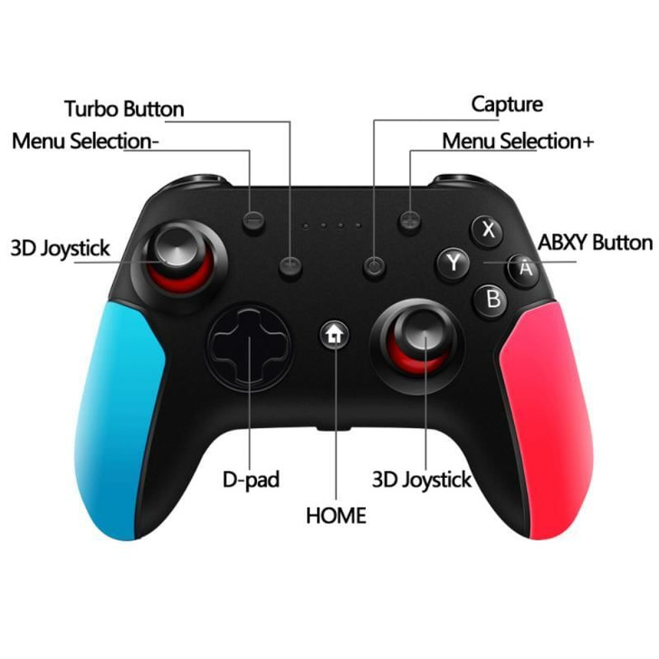 PC Wireless Bluetooth Game Switch Handle Gamepad Continuous Viberation Game Joyst K484-PEL_0I21VURV