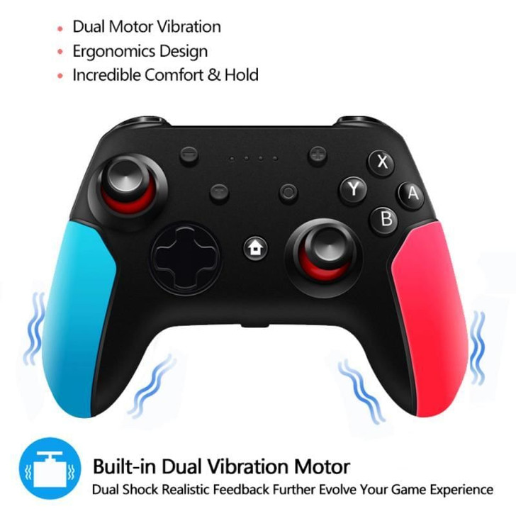 PC Wireless Bluetooth Game Switch Handle Gamepad Continuous Viberation Game Joyst K484-PEL_0I21VURV