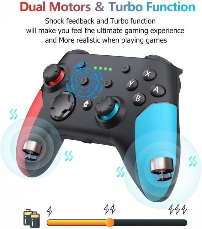 PC Wireless Bluetooth Game Switch Handle Gamepad Continuous Viberation Game Joystick Controller Lef