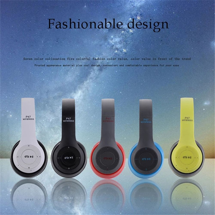 P47 Foldable Wireless  Headphones, Tablet Bluetooth-compatible Headset With Mic,  K484-PEL_0KOWX99R
