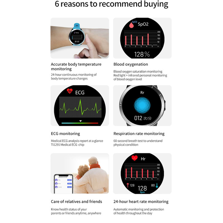 ZEBLAZE M18plus Business Smart Watches Heart Rate Breathing Blood Oxygen Monitori K484-PEL_0MNX6K3M