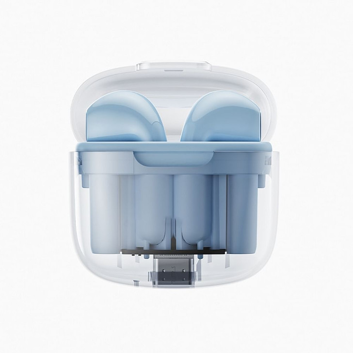 BD02 Wireless Earbuds In-Ear Earphones With Clear Calling Transparent Charging Case For Cell Phone 