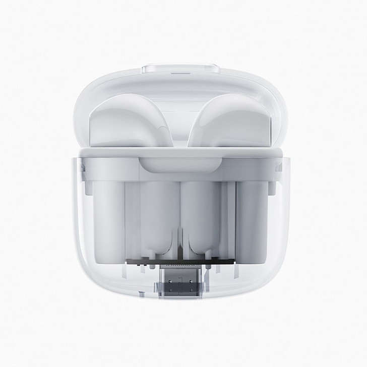 BD02 Wireless Earbuds In-Ear Earphones With Clear Calling Transparent Charging Case For Cell Phone 