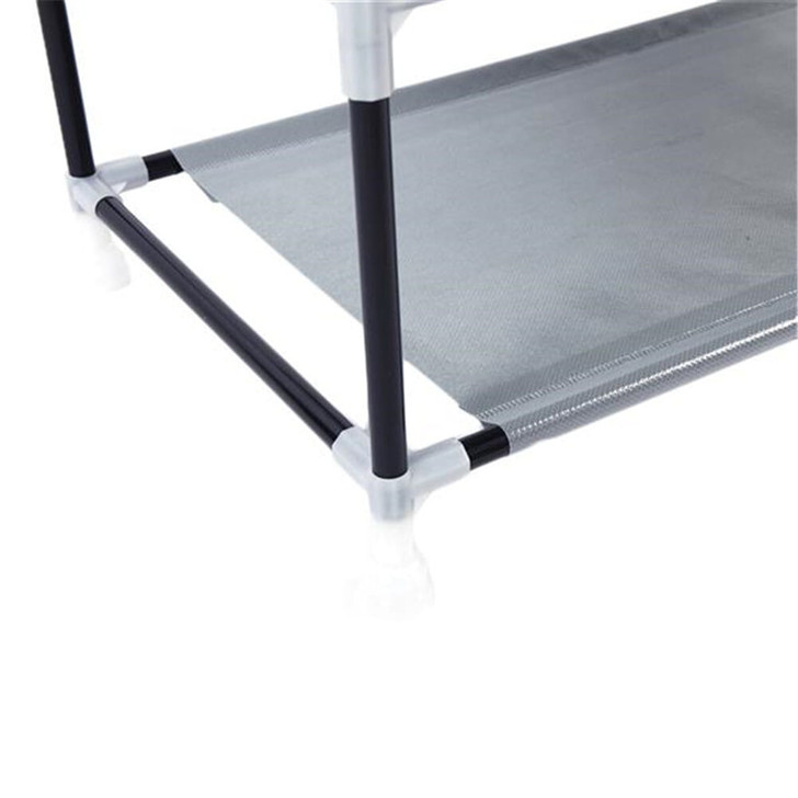 US 9 Tiers Shoe Storage Cabinet Shoe  Rack With Dustproof Cover Closet Organizer gray