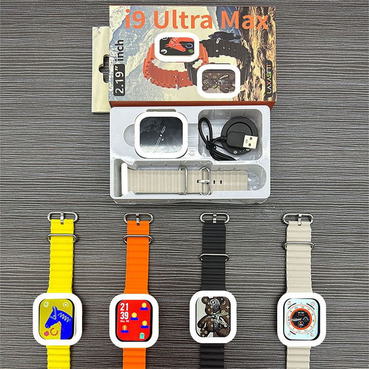 I9 Ultra Max 2.19 Inch Smart Watches Make/Answer Calls Fitness Tracker Heart Rate Blood Oxygen Moni