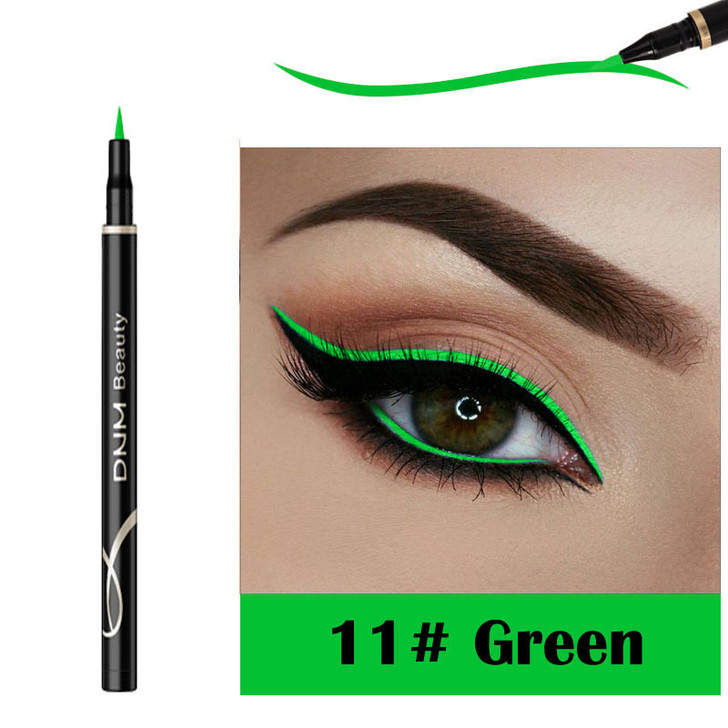 Color: Green - Cosmetic Wholesale Eyeliner Pen Waterproof Highlight Pen Ni Faucet