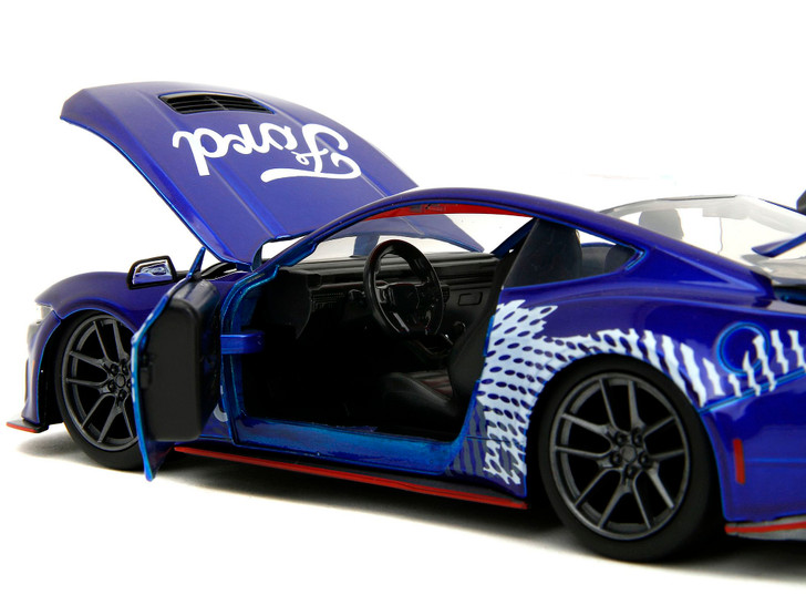 2024 Ford Mustang Dark Horse Candy Blue with White Top and "Mustang Horse Graphics" "Bigtime Muscle