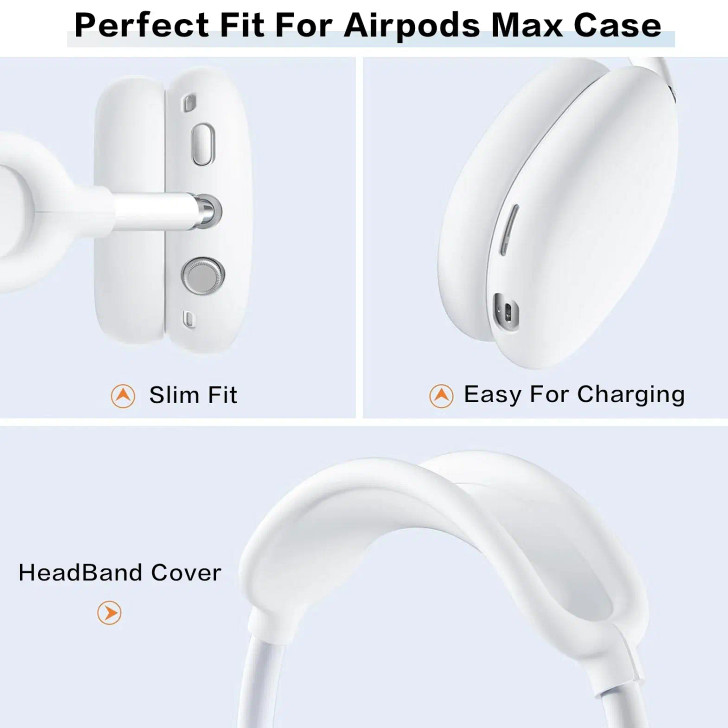 Color: Pink - Silicone Case Cover for AirPods Max (2024/2020)Accessories Soft Silicone Skin Protect