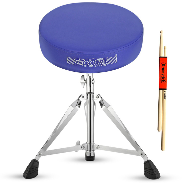 5 CORE Drum Throne Padded Guitar Stool Height Adjustable Music Chair Seat Universal for Adults & Ki