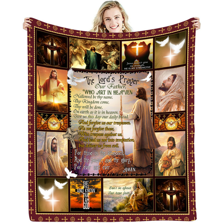 Jesus Virgin Mary Soft Throw Blanket Bedroom Warm Blanket