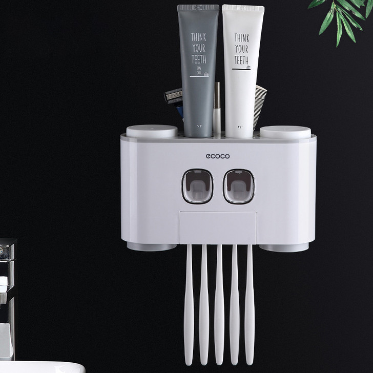Automatic Toothpaste Dispenser Squeezer Set Multifunctional Toothbrush Holder