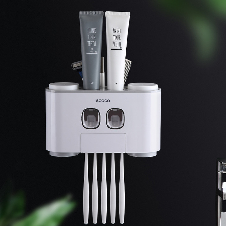 Automatic Toothpaste Dispenser Squeezer Set Multifunctional Toothbrush Holder