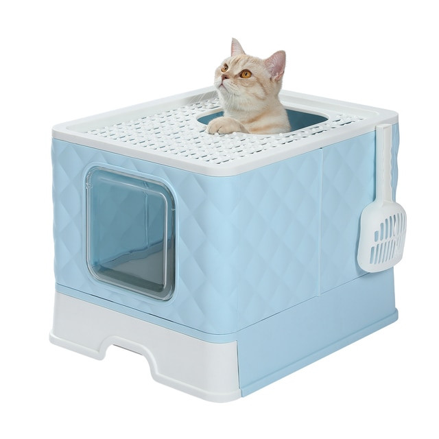 Litter Boxes Large Cats Foldable Litter Box
