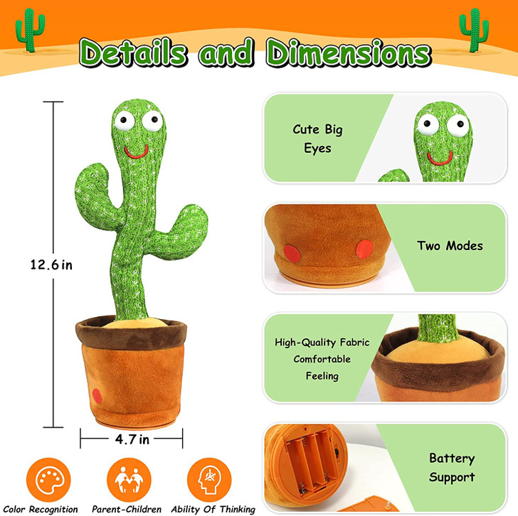 Electronic Dancing Cactus Electron Plush Toy