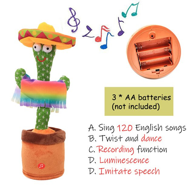 Electronic Dancing Cactus Electron Plush Toy