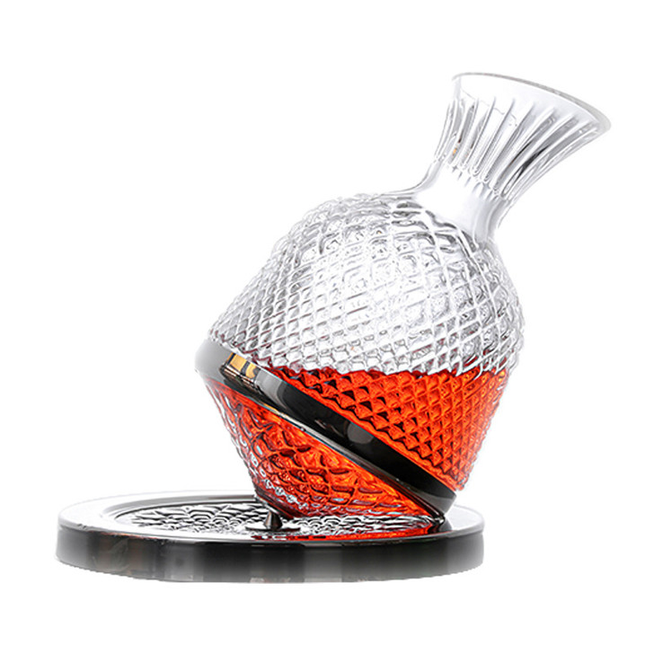 Crystal Glass Red Wine Decanter Wine Rotating Wine Divider
