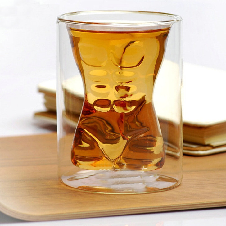 Novel Beer Whiskey Wine Cup Bar Decoration Beauty Muscle Men's Cup