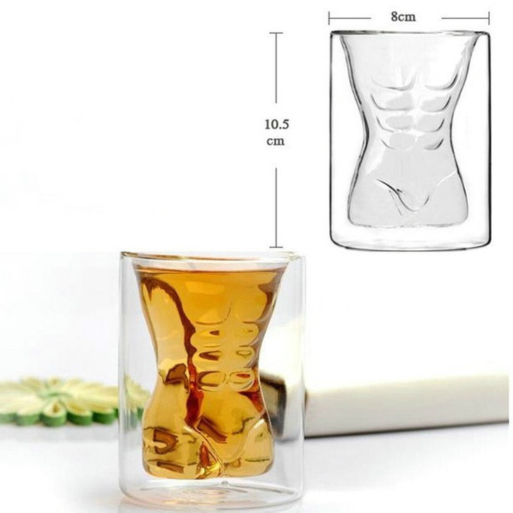 Novel Beer Whiskey Wine Cup Bar Decoration Beauty Muscle Men's Cup