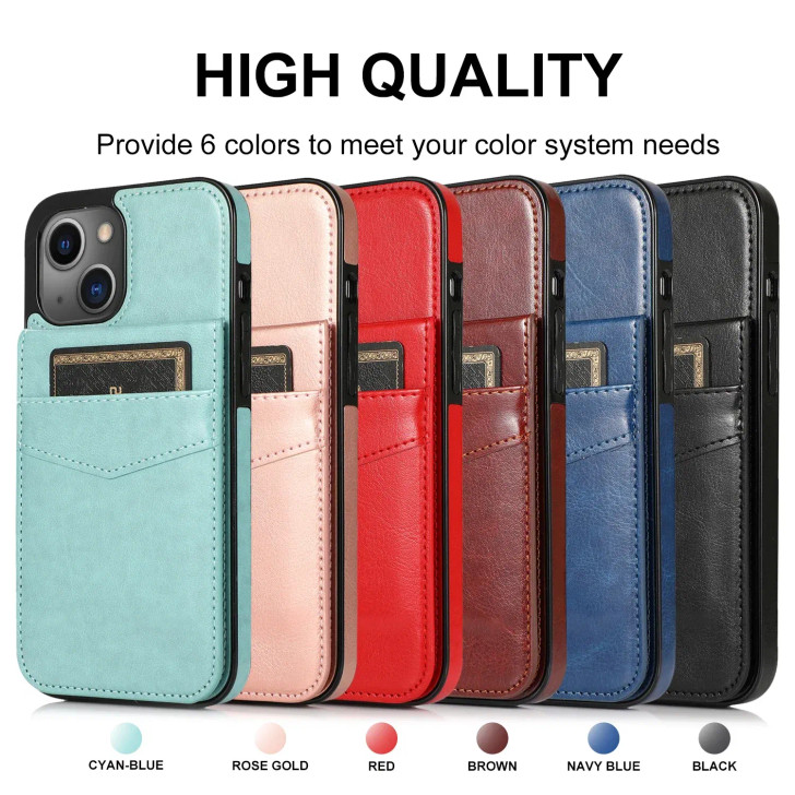 Color: Beige, Material: Silicon - Faux Leather Wallet Kickstand Phone Case for IPhone 13 12 Mini 16