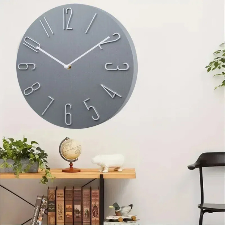 Color: green, Sheet Size: 8 inch - 8 Inch Wall Clock Black Battery Operated Silent Non Ticking Simp