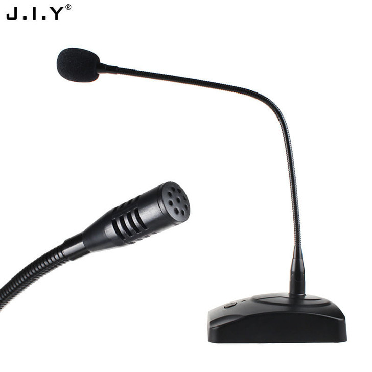 Professional Condenser Wired Gooseneck Microphone Desktop High Sensitivity Capacitor Mic black