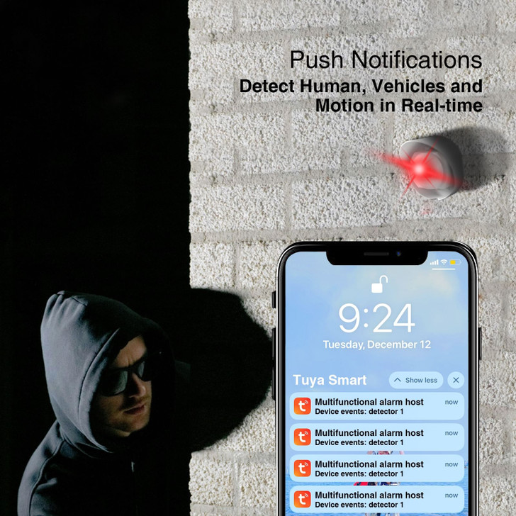 Wireless Doorbell Infrared Human Body Detector Tuya Smart Home Security System Alarm Detector Doorb