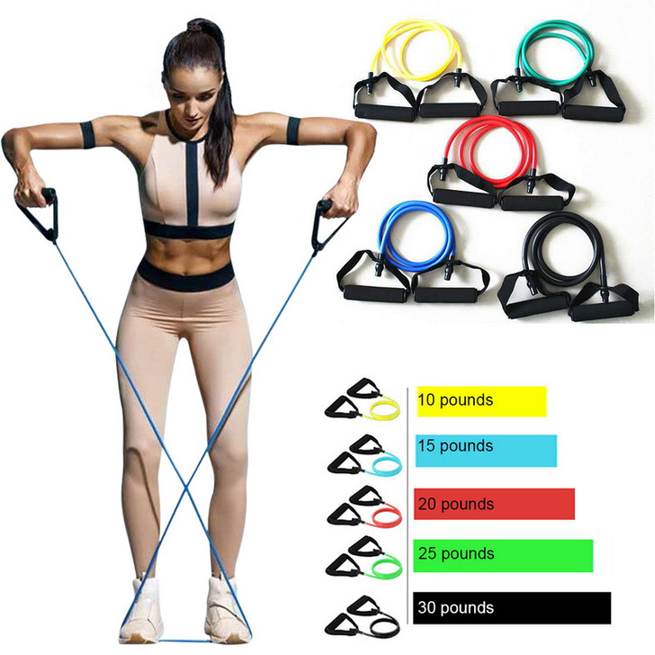 5 Levels  Elastic Exercise Tube Band