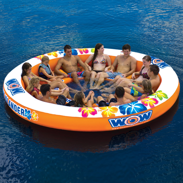 WOW Watersports Floating 12 Person Stadium Islander Water Lounge and