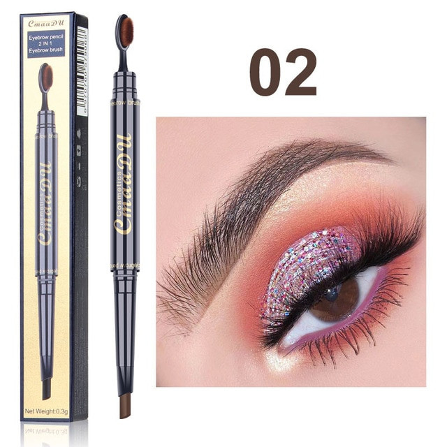 Double headed Brush Ultra Slim Triangle Eyebrow Pencil-181