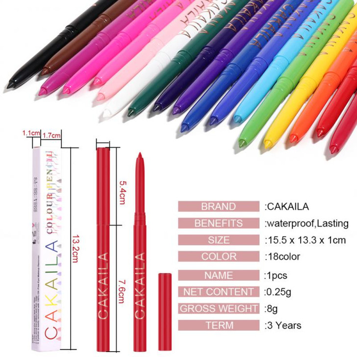 18 Colors Eyeliner Pen Multifunctional Facial Makeup Pigment Pencil-497