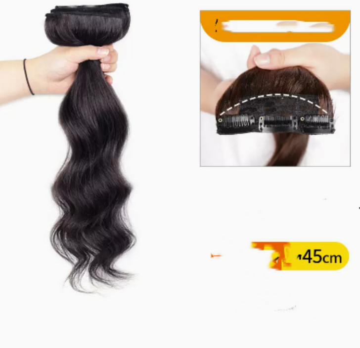 Color: 1Natural color 45cm - Women's Hairpiece Hairpiece Extension