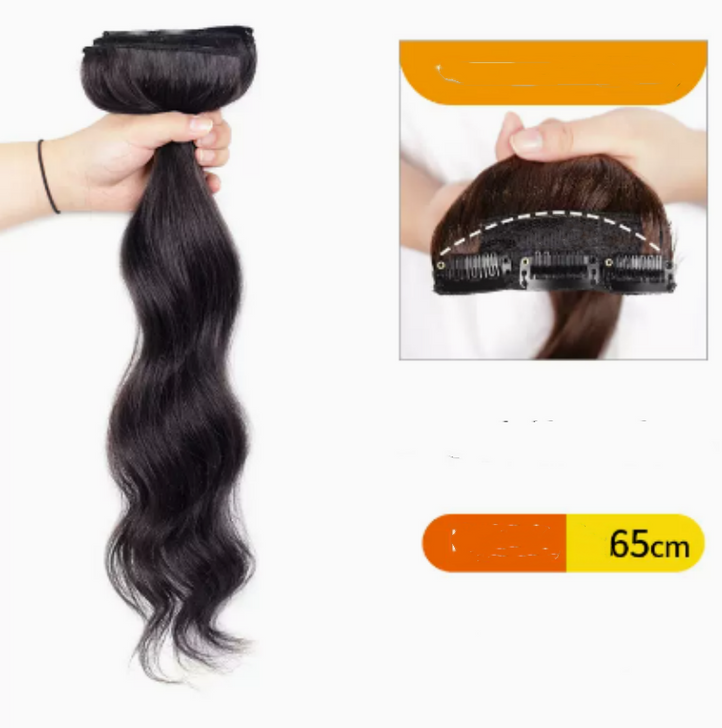 Color: Natural color 65cm - Women's Hairpiece Hairpiece Extension