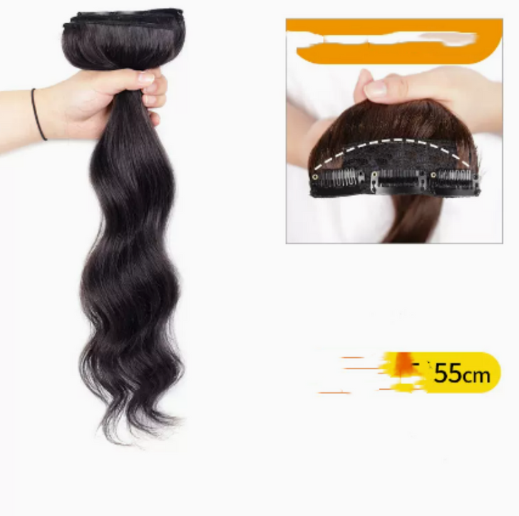 Color: Natural color 55cm - Women's Hairpiece Hairpiece Extension