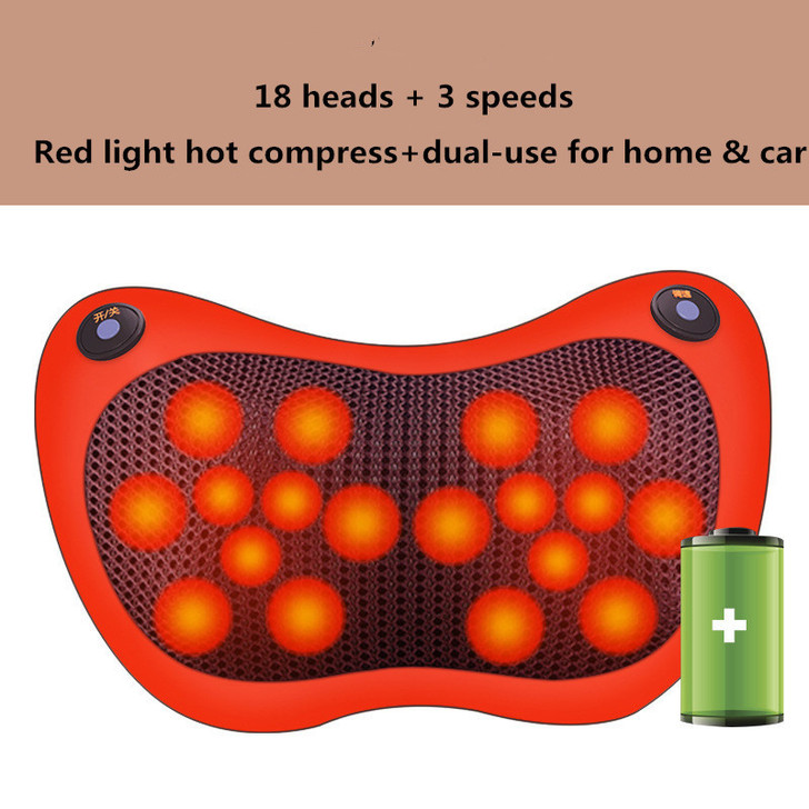 style: Double button red 18 charging - Multifunctional Lumba Shoulder And Neck U-shaped Massage And