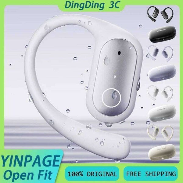 Color: White - YINPAGE Fit Wireless Earphone Panoramic Sound Bluetooth Long Battery Life Lightweigh