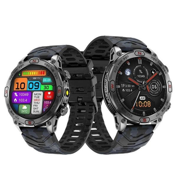 2024 New Outdoor Sports GPS Mens Smart Watch 1.43-inch Amoled HD Screen Compass wireless connection