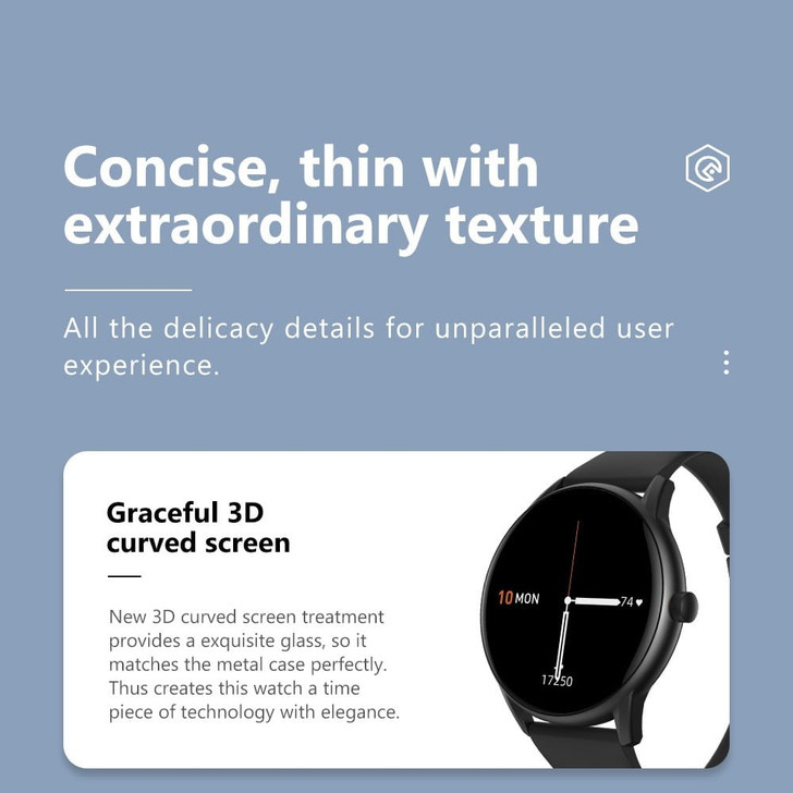 KW06PRO Smart Watch For Men Women 1.28 inch TFT Round 3D Curved Screen 285mAh Battery IP68 Waterpro