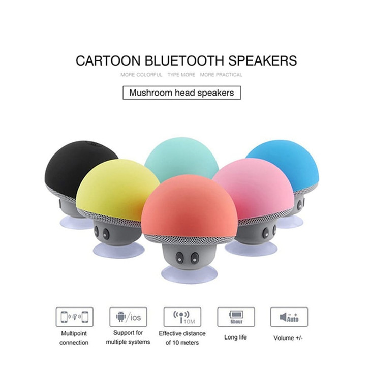 Waterproof Mini Wireless Bluetooth-compatible  Speaker Portable Mushroom-shaped Speaker Rechargeabl